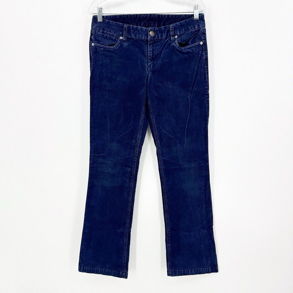 J Crew Pants Size 6 Women Corduroy Straight Leg Zip Fly Stretch Low Rise Classic
